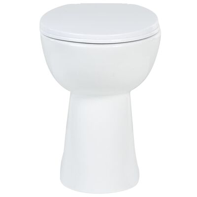 vidaXL WC Sospeso con Design Senza Bordi 7 cm Più Alto Ceramica Bianca