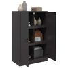 vidaXL Credenza Nera 67x39x107 cm in Acciaio