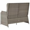 vidaXL Panchina da giardino con cuscino Grigio polyrattan