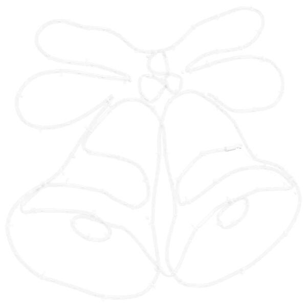 vidaXL Campana di Natale con 144 LED Multicolore 57 x 47,5 cm PVC