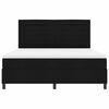 vidaXL Letto a molle con materasso con led Nero 180 x 200 cm Tessuto