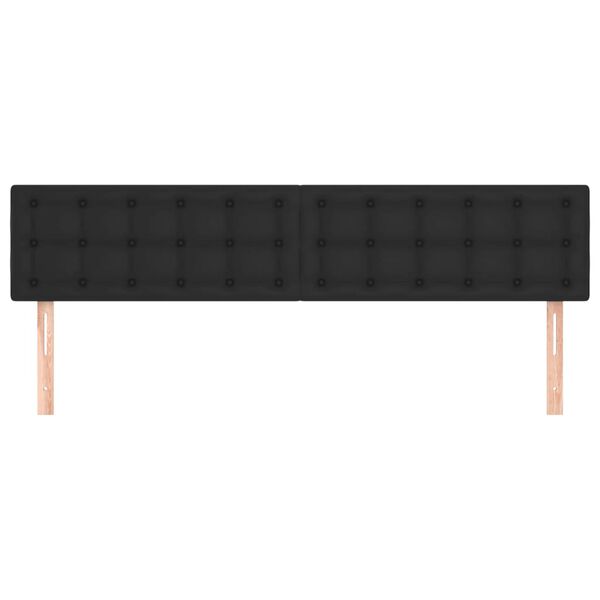 vidaXL Testiera Nera 200x5x78/88 cm in Similpelle