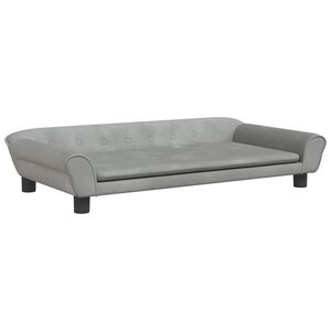 vidaXL Lettino per Cani Grigio Chiaro 100x50x21 cm in Velluto