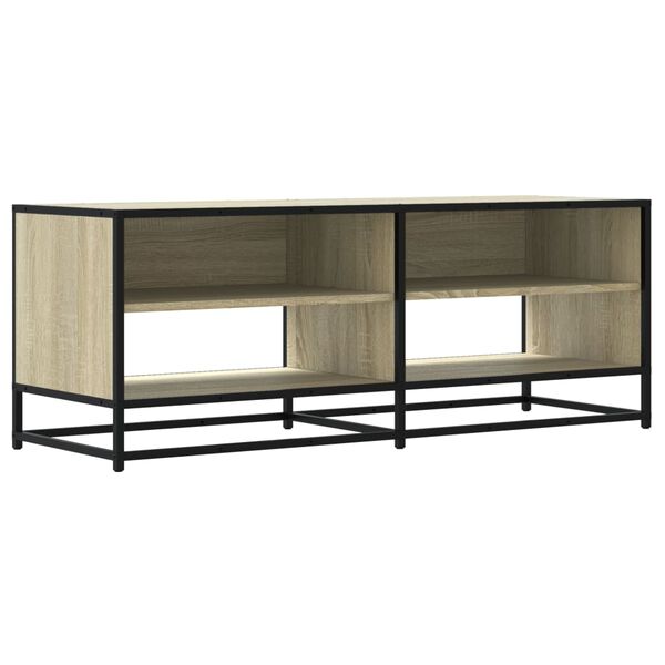 vidaXL Mobile TV Rovere Sonoma 120,5x40x46cm Legno Multistrato Metallo