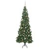 vidaXL Albero di Natale Artificiale Angolare con 300 LED Verde 210 cm