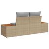 vidaXL Divano da giardino Beige 184 x 62 x 85cm polyrattan