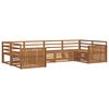 vidaXL Set divani 6 pcs Naturale Legno di Acacia Massello