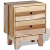 vidaXL Comodino in Legno Massello di Recupero