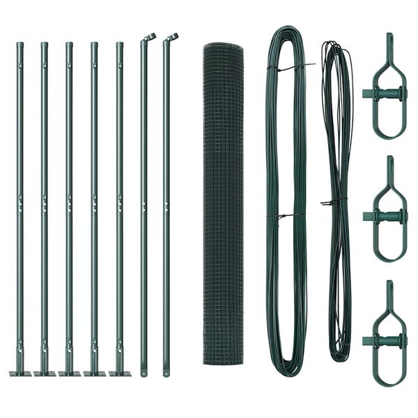 vidaXL Palo della recinzione Verde 10 x 0,8 m (rete 12 x 12 mm)