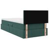 vidaXL Letto con Contenitore Verde Scuro 90 x 200 cm Velluto