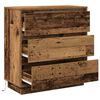 vidaXL Armadio da Notte con cassetto Legno vecchio 71 x 34,5 x 75 cm