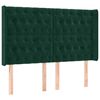 vidaXL Testiera ad Orecchio Verde Scuro 147x23x118/128cm in Velluto