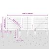 vidaXL Recinzione con Posto Grigio 0,8 x 25 m Acciaio e PVC