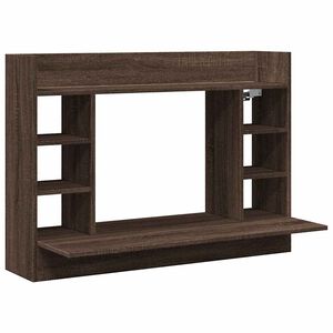 vidaXL Scrivania a Parete Rovere Marrone 105x48x75cm Legno Multistrato