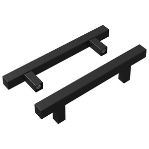 vidaXL Maniglia per Armadio 2 pz Nero 150 x 12,3 x 35,2 mm