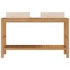 vidaXL Armadietto da Bagno in Legno di Teak con Lavabi in Marmo Crema