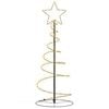 vidaXL Albero di Natale a LED 80 LED Bianco Caldo 120 cm