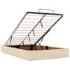 vidaXL Struttura letto con materasso con materasso 2 pcs Crema Tessuto
