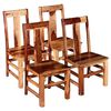 vidaXL Sedie da Pranzo 4 pz in Legno Massello