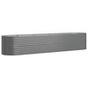 vidaXL Letto Giardino Acciaio Zincato 368x80x68 cm Grigio