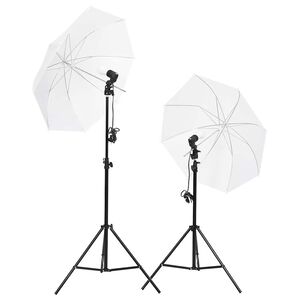 vidaXL Kit di Illuminazione da Studio con Treppiedi e Ombrelli