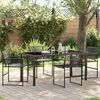 vidaXL Set da Pranzo per Giardino 5 pcs Nero