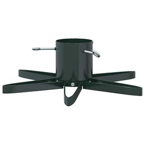 vidaXL Supporto per Albero di Natale Verde 50 x 50 x 15,5 cm Acciaio