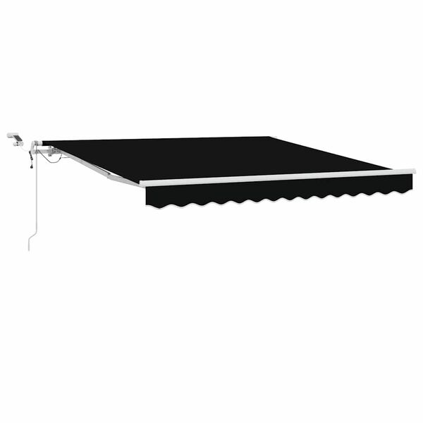vidaXL Tenda Retrattile Nero 300 x 250 cm Poliestere e Metallo