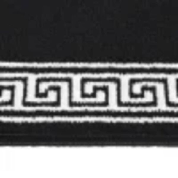 vidaXL Tappeto Lungo in BCF Nero con Motivo 80x450 cm