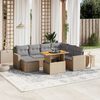vidaXL Set Divano da Giardino 8 pz con Cuscini Beige in Polyrattan