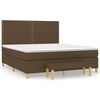 vidaXL Giroletto a Molle con Materasso Marrone Scuro 180x200cm Tessuto