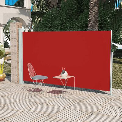 vidaXL Tenda Laterale Retrattile per Patio 160x300 cm Rossa