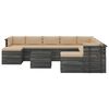 vidaXL Set Divani da Giardino Pallet 11 pz con Cuscini Massello Pino