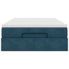 vidaXL Pouf Letto con Materasso Blu Scuro 120x190 cm Velluto