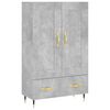 vidaXL Credenza Grigio Cemento 69,5x31x115 cm in Legno Multistrato