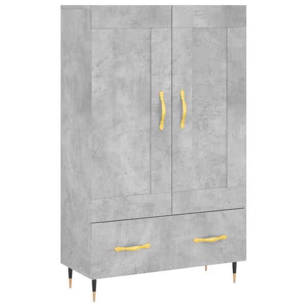 vidaXL Credenza Grigio Cemento 69,5x31x115 cm in Legno Multistrato