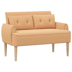 vidaXL Loveseat con bottoni imbottiti Beige 117 x 67 x 77 cm Boucl&eacute;