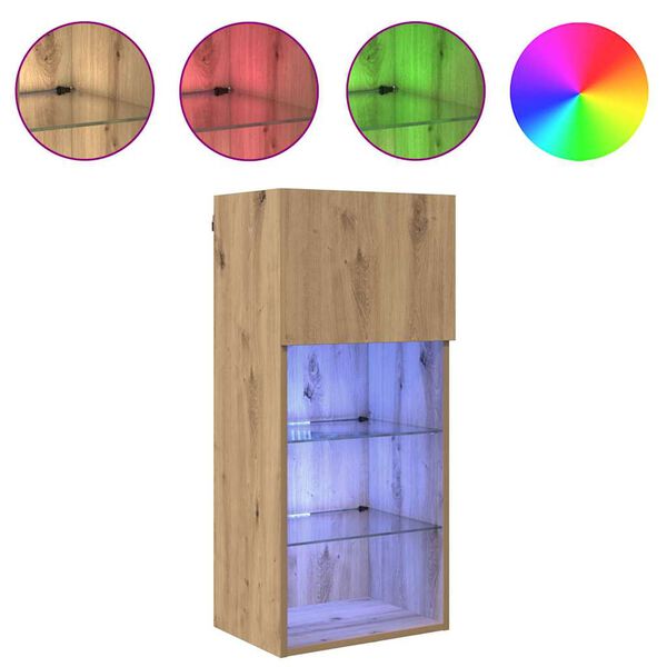 vidaXL Mobile TV da Parete Rovere artigianale 40,5 x 30 x 90 cm