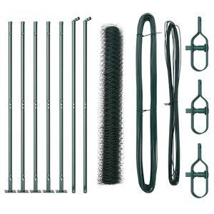 vidaXL Recinzione esagonale con base in cemento 10 x 1,2 m Verde Rete