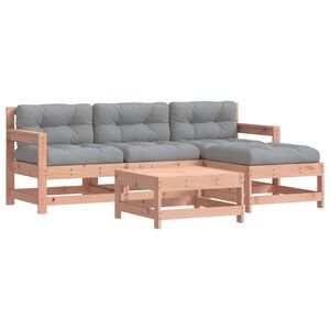 vidaXL Set Divani Giardino 5 pz con Cuscini Legno Massello di Douglas