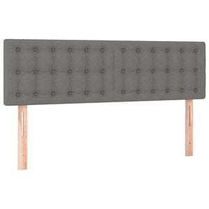 vidaXL Testiera Grigio Scuro 144x5x78/88 cm in Tessuto