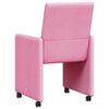 vidaXL Sedie da Pranzo con Ruote 2 pcs Rosa 57 x 66 x 94 cm Tessuto