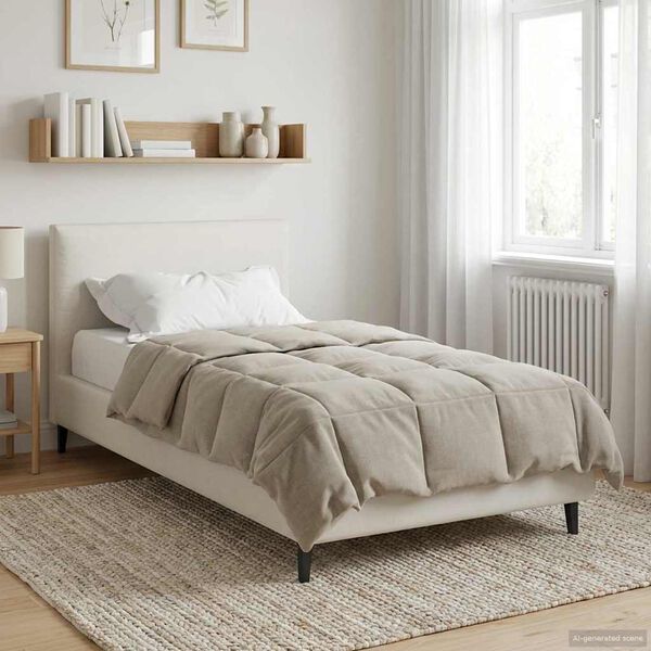 vidaXL Duvet Estivo Trapuntato Crema 135 x 200 cm Microfibra