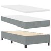 vidaXL Letto a molle con strisce LED Grigio chiaro 90 x 190 cm Tessuto