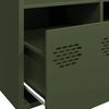 vidaXL Credenza Verde Oliva 101,5x39x73,5 cm Acciaio Laminato a Freddo