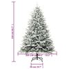 vidaXL Albero di Natale Artificiale con Neve Verde 210 cm in PVC e PE