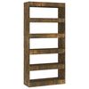 vidaXL Libreria/Divisorio Rovere Fumo 80x30x166 cm in Truciolato