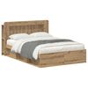 vidaXL Telaio del letto con storage Rovere Artigianale 135 x 190 cm