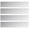 vidaXL Gradini per Scale 4 pz 100 x 20 cm Argento Alluminio