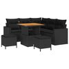 vidaXL Set Divano da Giardino 8 pcs Nero polyrattan